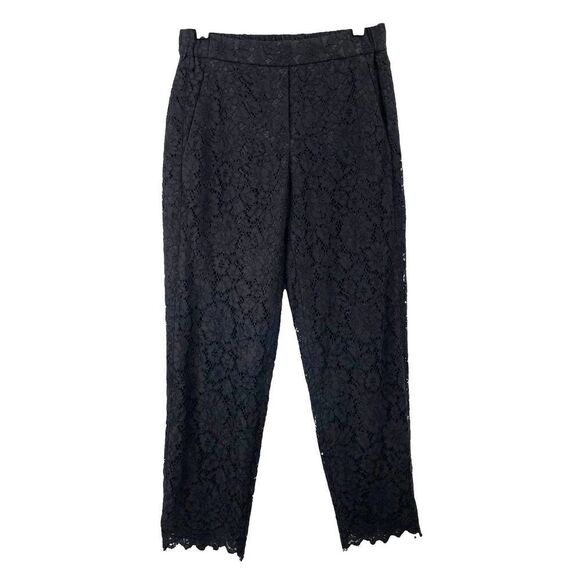 J. Crew black Easy Lace evening ankle pants Sz 2 - Picture 2 of 9
